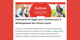 Partenariat de l'Agglo avec Coclicaux pour le développement des circuits courts